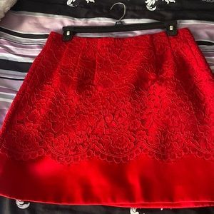 Red fancy skirt